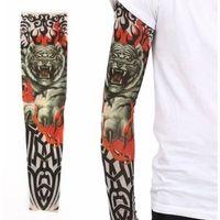 Giyilebilir Kol Dövmesi Çorap Dövme 3d Baskılı Kol Bacak Dövme 2 Adet Model 8