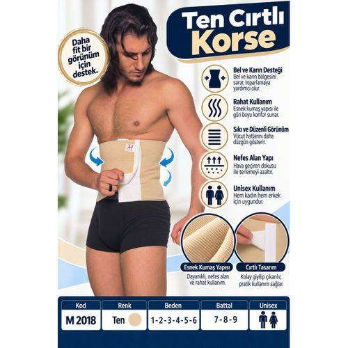 Ten Cırtlı Korse – Unisex Ayarlanabilir Bel ve Karın Korsesi – M 2018 - Rylks