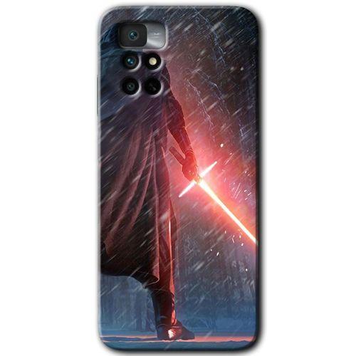 MRCİLETİSİM Xiaomi Redmi Note 11 4G Kılıf HD Desen Baskılı Arka Kapak+Temperli Cam - Kylo Ren