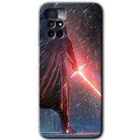 MRCİLETİSİM Xiaomi Redmi Note 11 4G Kılıf HD Desen Baskılı Arka Kapak+Temperli Cam - Kylo Ren
