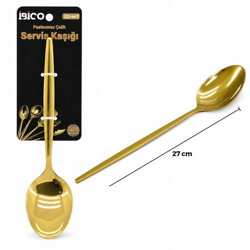 Metal Altın Servis Kaşığı 27 cm