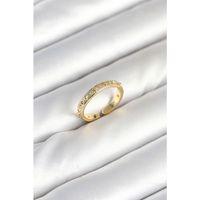 Pirinç Gold Renk Zirkon Taşlı Kadın Yüzük