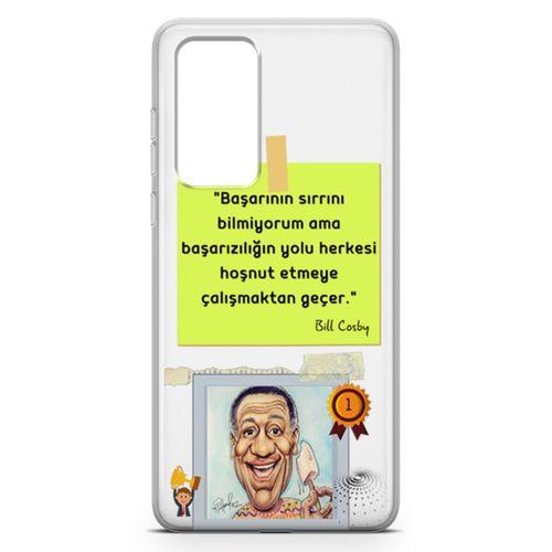 Huawei P40 Kılıf Caps Bill Cosby Arka Kapak Koruma Desenli Full Koruyucu