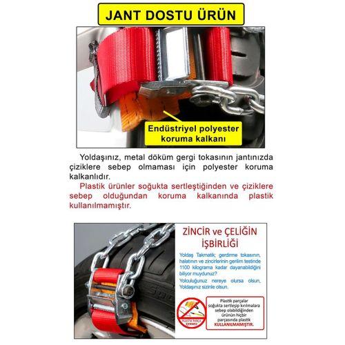 YOLDAŞ TAKMATİK 10lu Gold Serisi, Takmatik Zincir, Kar Zinciri, Eldiven Hediyeli