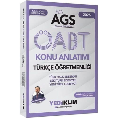 2025 MEB AGS ÖABT Türkçe Öğretmenliği Konu Anlatımı Yediiklim Yayınları