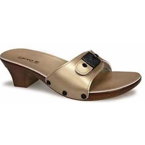 Ceyo 6800ı Minelli Topuklu Altın Ortopedik Kadın Terlik