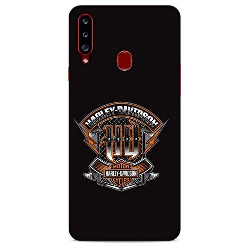 Samsung Galaxy A20s Uyumlu Kılıf Motorsiklet (39) Liquid Crystal Kılıf Harley Davidson