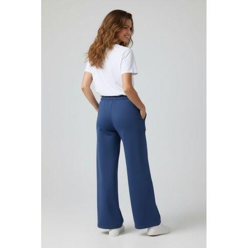 Kadın İki İplik Rahat Kalıp Yüksek Bel Geniş Paça Pantolon SPR26EAK988