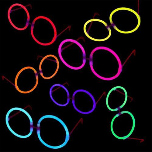 Glow Stick Yuvarlak Parti Gözlüğü 6 Adet