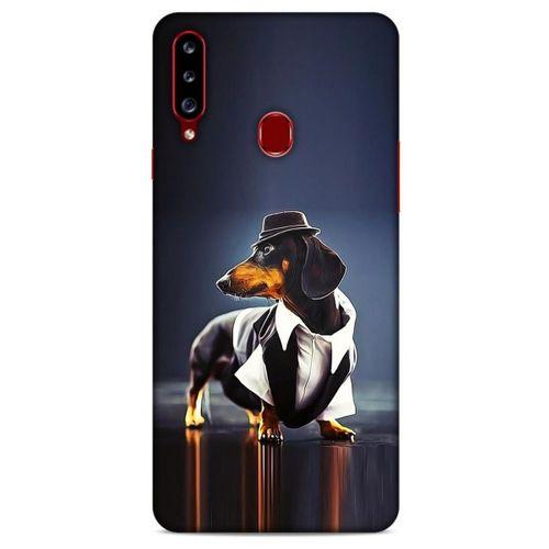 Samsung Galaxy A20s Kılıf Köpek Kıyafetleri (1) Kılıfı Dakhund Gömlek