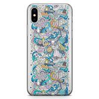 Apple iPhone XS Kılıf Doodle Banyo Aksesuarları Arka Kapak Koruma Desenli Full Koruyucu