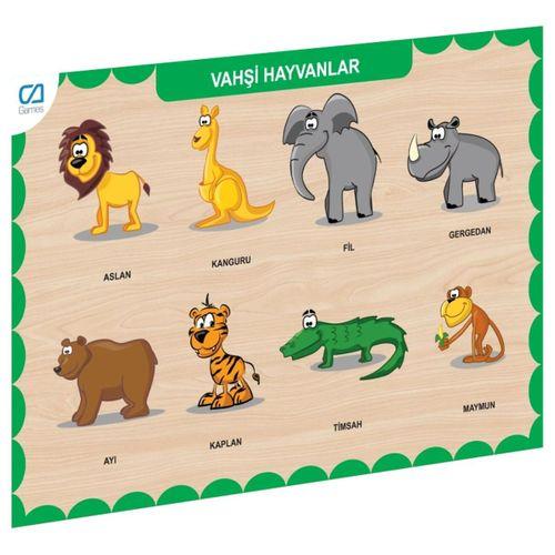 Eğitici Oyuncak CAAHS-3213 CA GAMES AHŞAP VAHŞİ HAYVANLAR BUL-TAK
