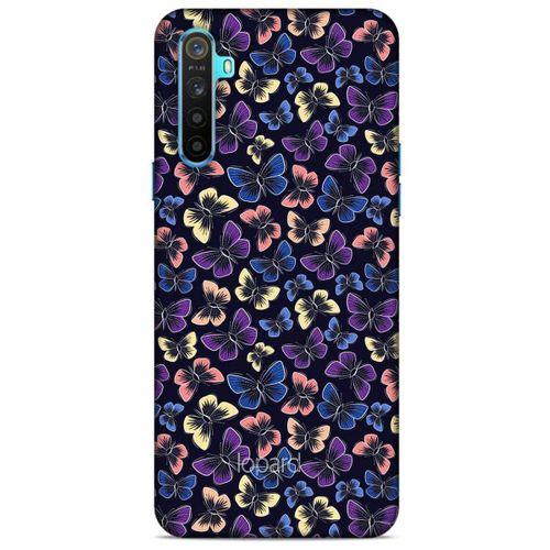 Oppo Realme 6i Kılıf Kelebek Etkisi (20) Koruyucu Kılıf Fuşya Mavi