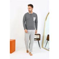 Erkek Uzun Kol Penye Antrasit Pijama Takımı