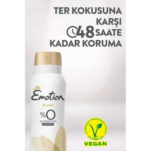 Emotion Bliss Kadın Vegan Deodorant 150 Ml Hızlı Kurur , Leke Bırakmaz