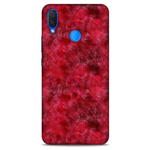 Mermer Desenli (6) Tema Silikon Kılıf Kırmızı Huawei Psmart 2019 Kılıf