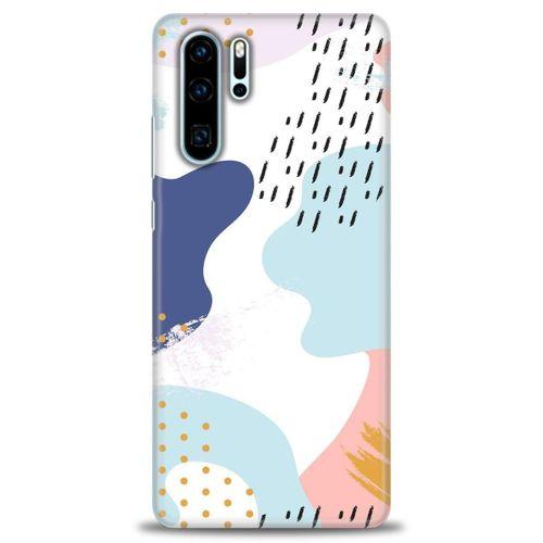 Huawei P30 Pro Kılıf HD Baskılı Kılıf - Renkler Renkler + Tam Ekran Koruyucu