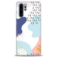 Huawei P30 Pro Kılıf HD Baskılı Kılıf - Renkler Renkler + Tam Ekran Koruyucu