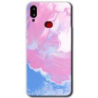 MRCİLETİSİM Samsung Galaxy A10s Kılıf HD Desen Baskılı Arka Kapak + Temperli Cam - Liquid Lekeler Art