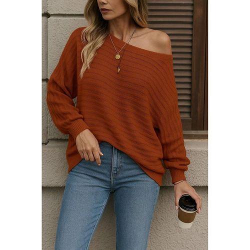 Kadın Uzun Kollu Tek Omuzu Açık Triko Bluz