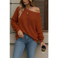 Kadın Uzun Kollu Tek Omuzu Açık Triko Bluz