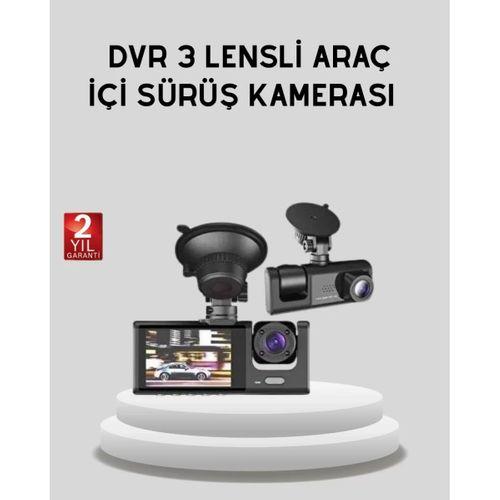 Full Hd Üç Kameralı Araç Kamerası 170° Geniş Açılı Ve Park Destekli