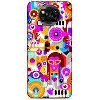 Lopard Xiaomi Redmi Poco X3 Uyumlu Kılıf Soyut Sanat (20) Desenli Koruyucu Kılıf