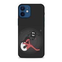 Apple iPhone 12 Mini Kılıf Depresyon (34) Slim Armor Kılıf Yeşil Fuşya