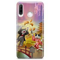 Huawei P30 Lite Kılıf Geyşa Kediler Arka Kapak Koruma Desenli Full Koruyucu