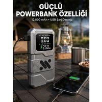 Led Işıklı Akü Takviye Ve Lastik Şişirme Cihazı