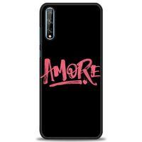 Huawei P Smart S Kılıf HD Baskılı Kılıf - Amore + Tam Ekran Koruyucu