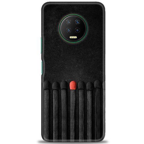 Infinix Note 7 Kılıf HD Baskılı Kılıf - Kibrit Çöpleri + Tam Ekran Koruyucu