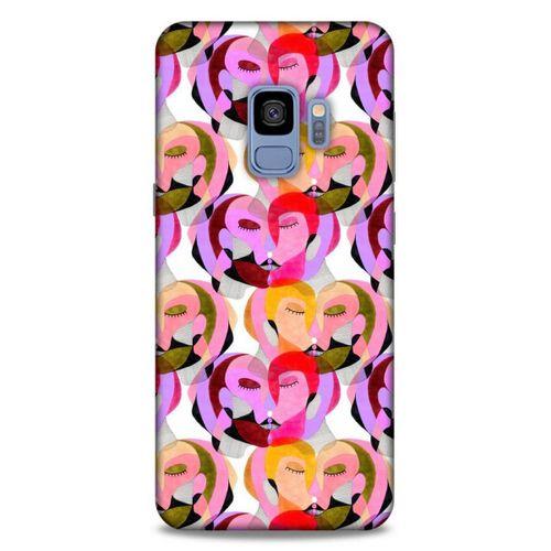 Lopard Samsung Galaxy S9 Uyumlu Kılıf Sürreal Yüzler ♀ (2) Kabı Desenli
