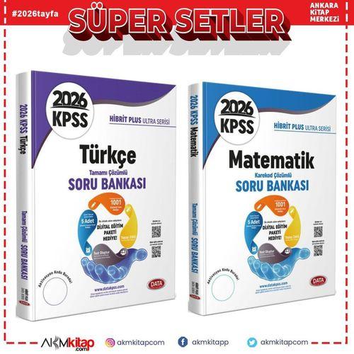 Data Yayınları 2026 KPSS Matematik ve Türkçe Soru Bankası Seti 2 Kitap