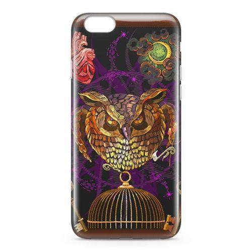 Apple iPhone 6 6s Kılıf Gotik Baykuş Arka Kapak Koruma Desenli Full Koruyucu