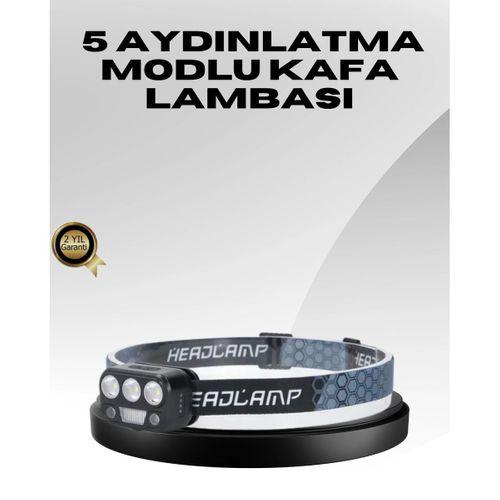 Usb  Led Kafa Lambası 300 Lümen Güç Göstergeli