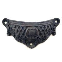 Antika Tarz Dekoratif Pirinç Anıt Tas Mobilya, Çekmece Kulbu - 48x90 Mm, Oksit