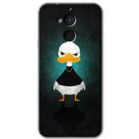 MRCİLETİSİM General Mobile GM 8 Kılıf HD Desen Baskılı Arka Kapak + Temperli Cam - Angry Duck