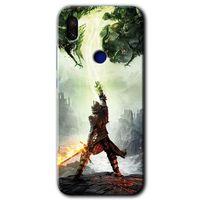 Redmi Note 7 Kılıf HD Desen Baskılı Arka Kapak - Dragon Hunter + Kırılmaz Cam