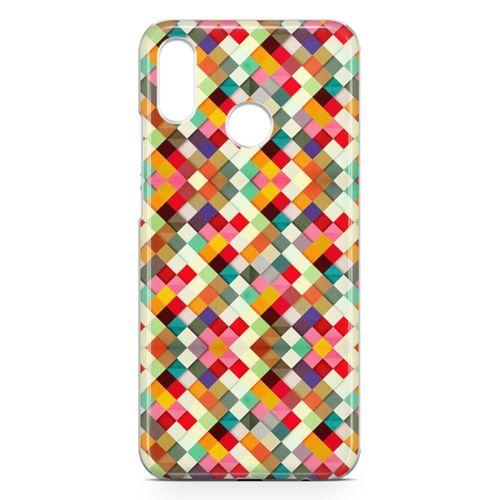 Huawei P20 Lite Kılıf Karo Taşlar Arka Kapak Koruma Desenli Full Koruyucu