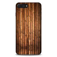 Lopard Apple Iphone 8 Plus Uyumlu Kılıf Wood'X (9) Kılıf Baskılı