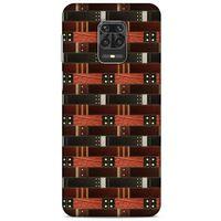 Xiaomi Redmi Note 9 Pro Kılıf Patchwork (19) Kılıfları Kahve Turuncu