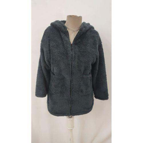 Kadın Uzun Kollu Kapşonlu önden Fermuarlı Cepli Welsoft Ceket