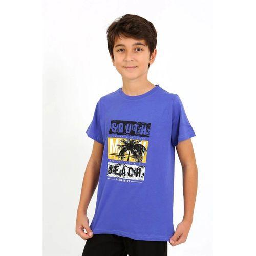 Erkek Çocuk Kısa Kol Penye Pijama Takım Saks