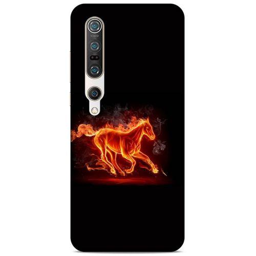 Lopard Xiaomi Mi 10 Pro Uyumlu Kılıf FireX (28) Arka Kapak Ateşli At
