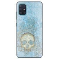 Lopard Samsung Galaxy A51 Uyumlu Kılıf Tattoo's (18) Telefon Kılıfları Mavi