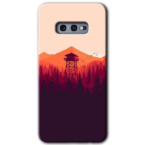 Galaxy S10e Kılıf HD Desen Baskılı Arka Kapak - Gözlem Kulesi + Kırılmaz Cam