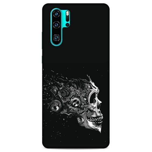 Lopard Huawei P30 Pro Uyumlu Kılıf Tattoo's (9) Kılıf Beyaz Siyah