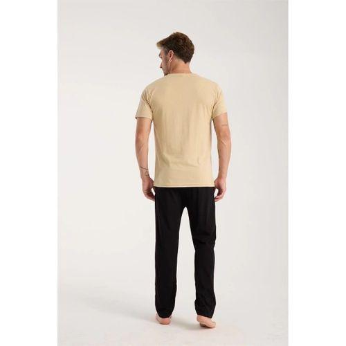 Erkek Ten Rengi Kısa Kol Pijama Takımı