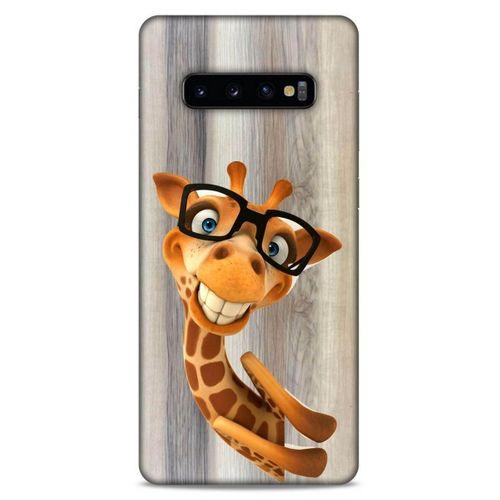 Lopard Samsung Galaxy S10 Plus Uyumlu Kılıf GameX (43) Thin Fit Kılıf Gözlüklü Zürafa